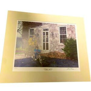 Albert Casson Canadian Artist Colour Print “TRUST" Signed Excellent Condition